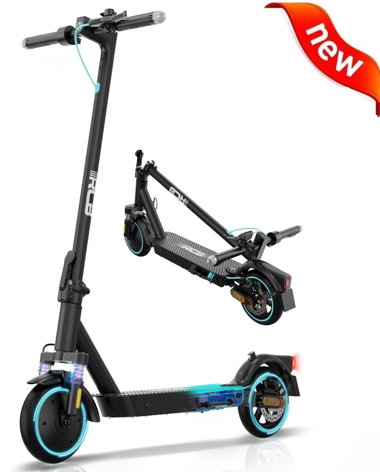 RCB Electric Scooter for Adults, E-Scooter with APP control, 350W Motor, Max Speed 19 mph, electric scooters for adults foldable - Womvr