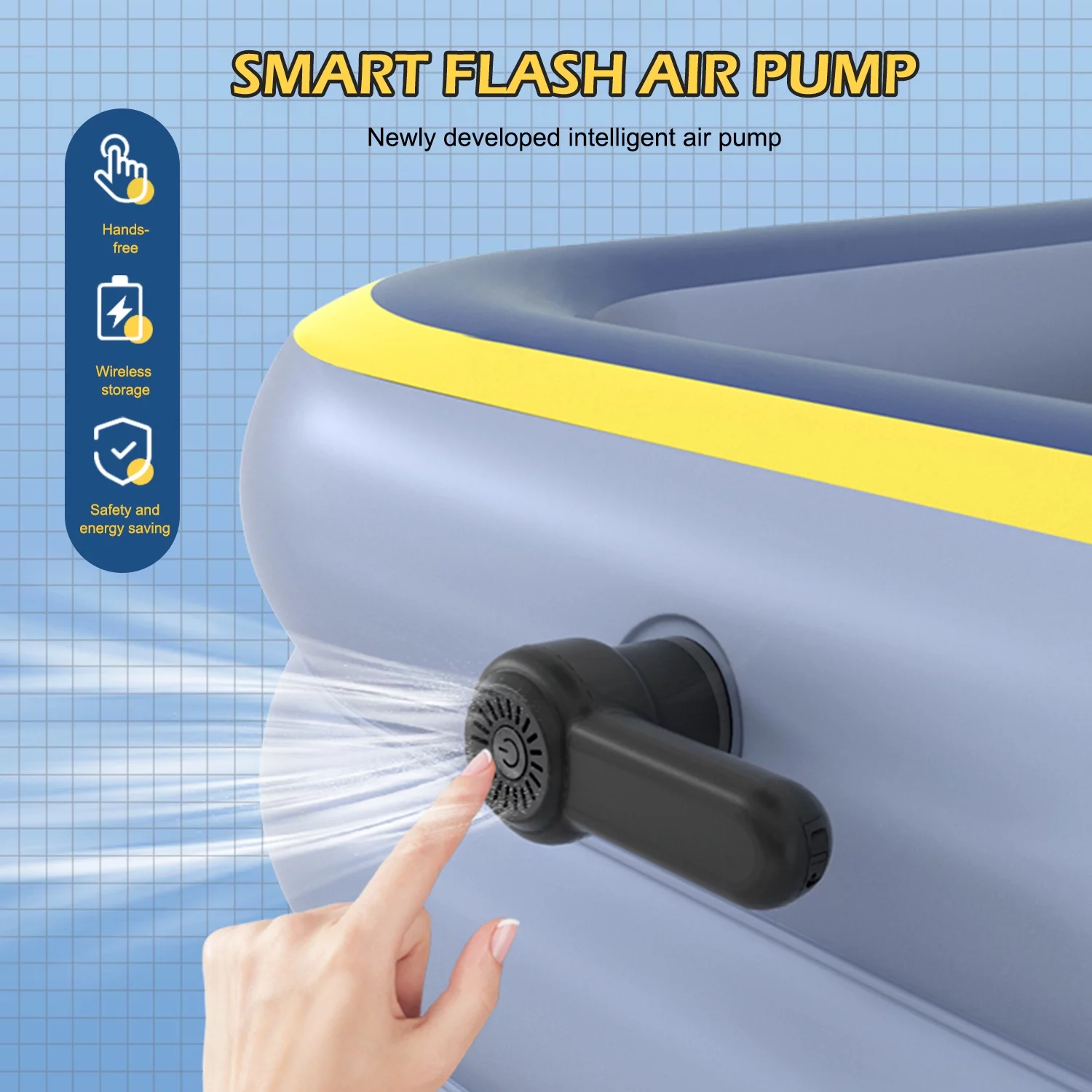 SPOWAY Blow up Pool, Inflatable Pool for Kids, Swimming Pool, Swim Center Family Inflatable Pool for Ages 6+ - Womvr