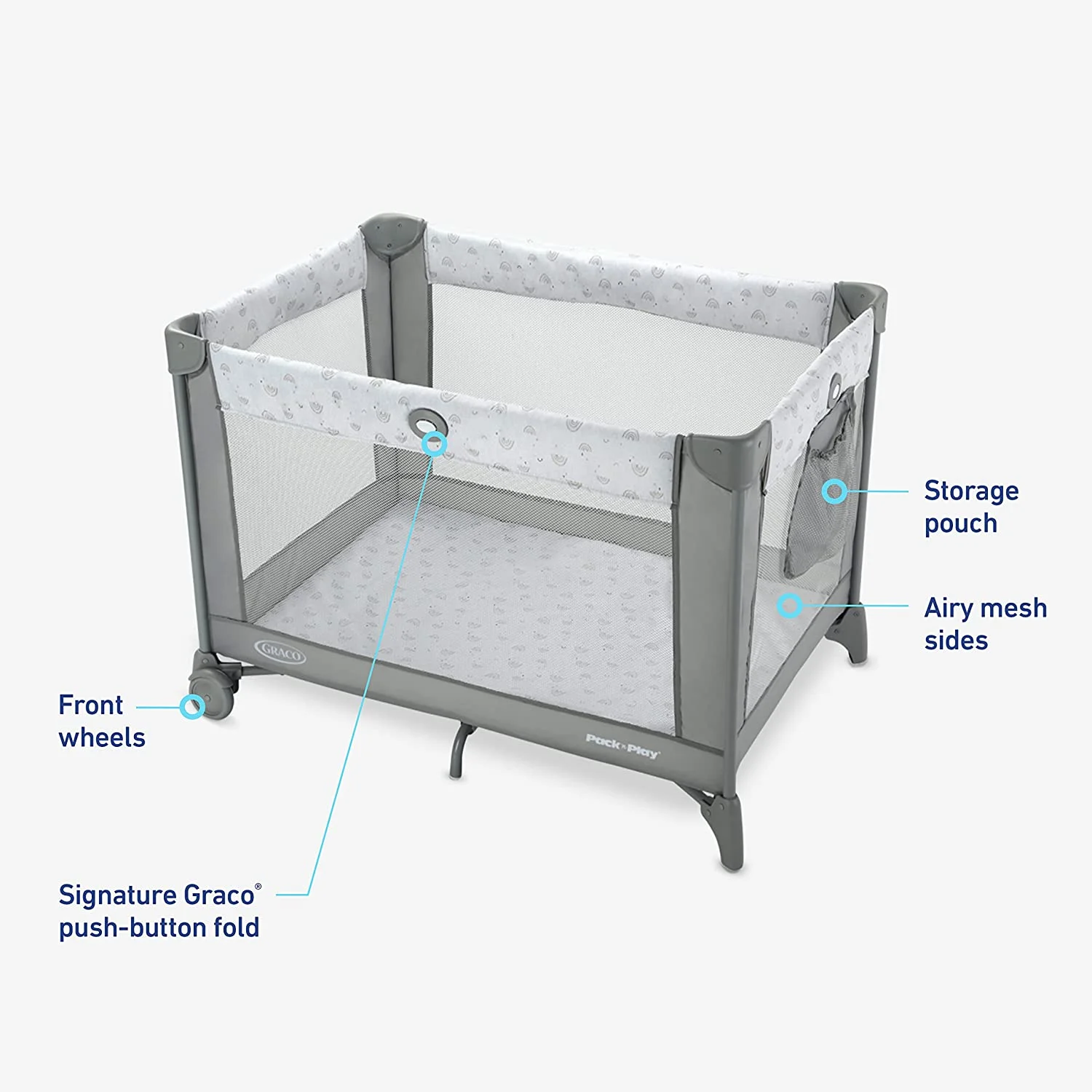Graco Pack 'n Play Portable Playard, Carnival, 18.52 lbs, Unisex - Womvr
