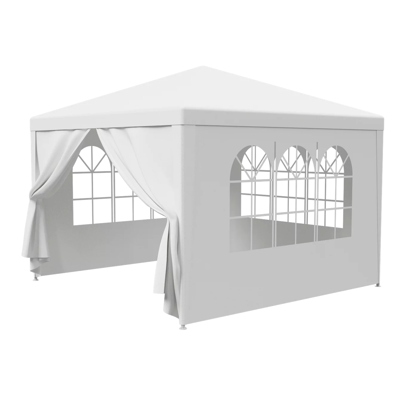 ZENSTYLE Patio Wedding Party Tent Set White Waterproof Canopy - 10 x 30' White - Womvr