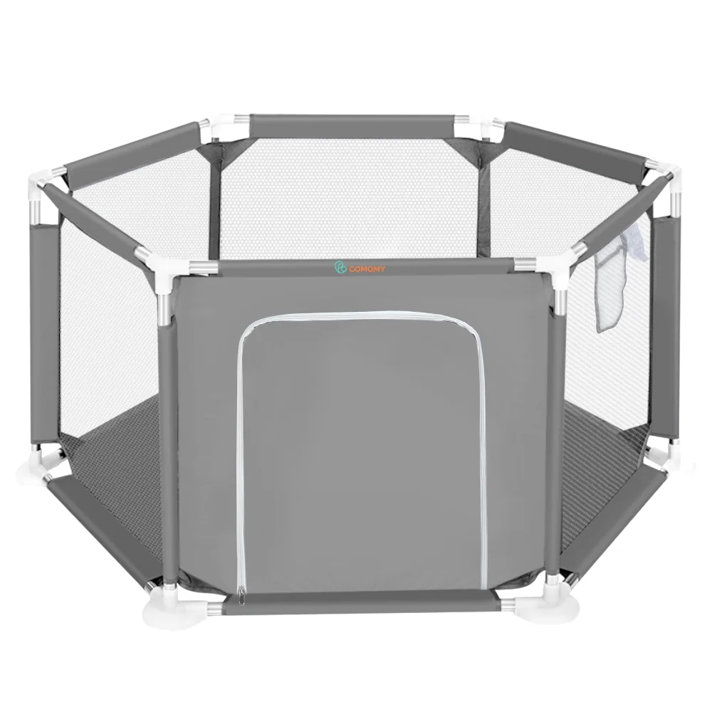 Baby Playpen, Travel Baby Playards, Baby Play Yard, 6Panels Portable Infant Play Game Area,Blue - Womvr