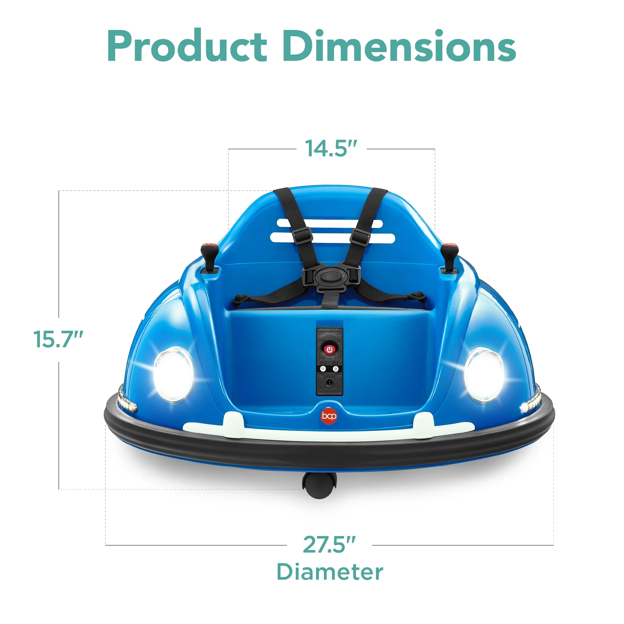 Best Choice Products 6V Kids Ride On Bumper Car Toy w/ Remote Control, Harness, Lights, 360 Degree Spin - Pink - Womvr