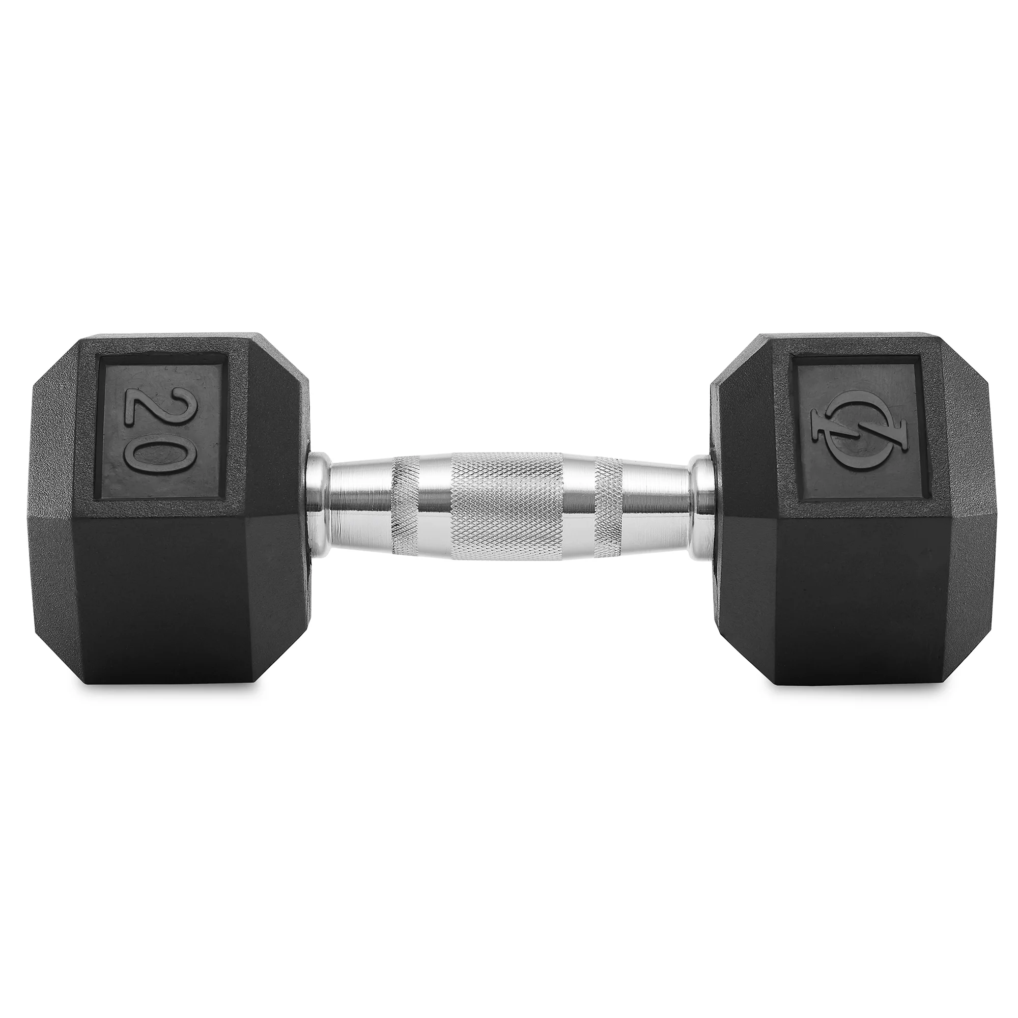 Philosophy Gym Rubber Coated Hex Dumbbell Hand Weights, 45 lb Pair - Womvr