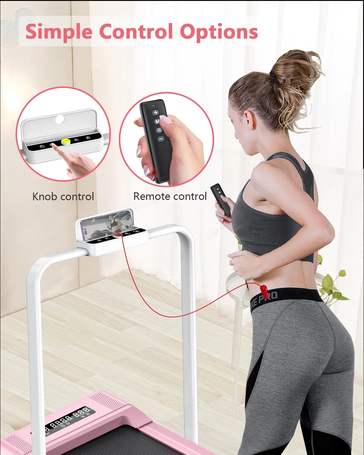 Bigzzia Treadmill Under Desk Treadmill 2 in 1 Folding Treadmill, Treadmills for Home Maximum Weight 265 lbs Gray - Womvr
