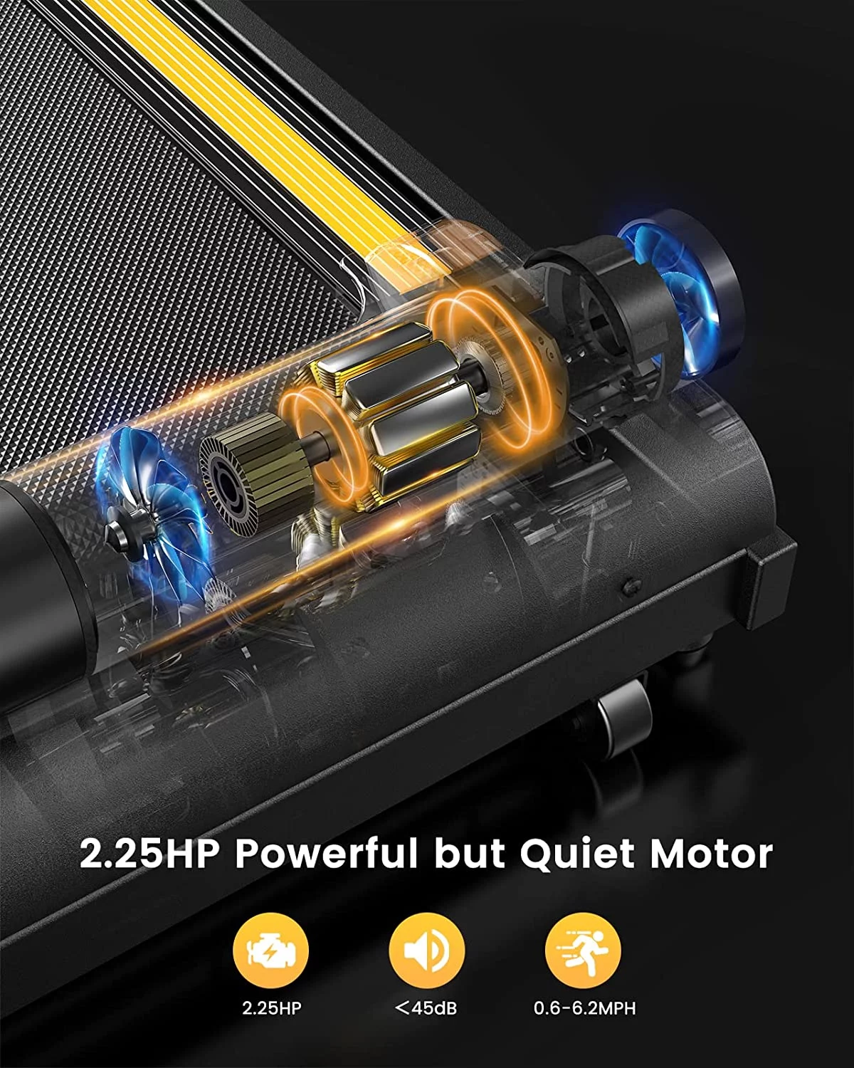 UREVO Folding Treadmill, 2.25HP Portable Mini Treadmills for Home Office, Compact Threadmill with 12 HIIT Modes, LCD Display, 265 lbs Capacity - Womvr