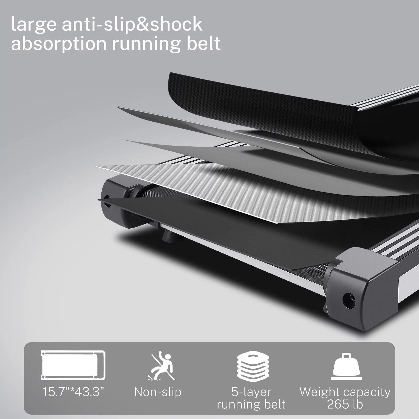 Tikmboex 3.25HP Folding Treadmill with 10