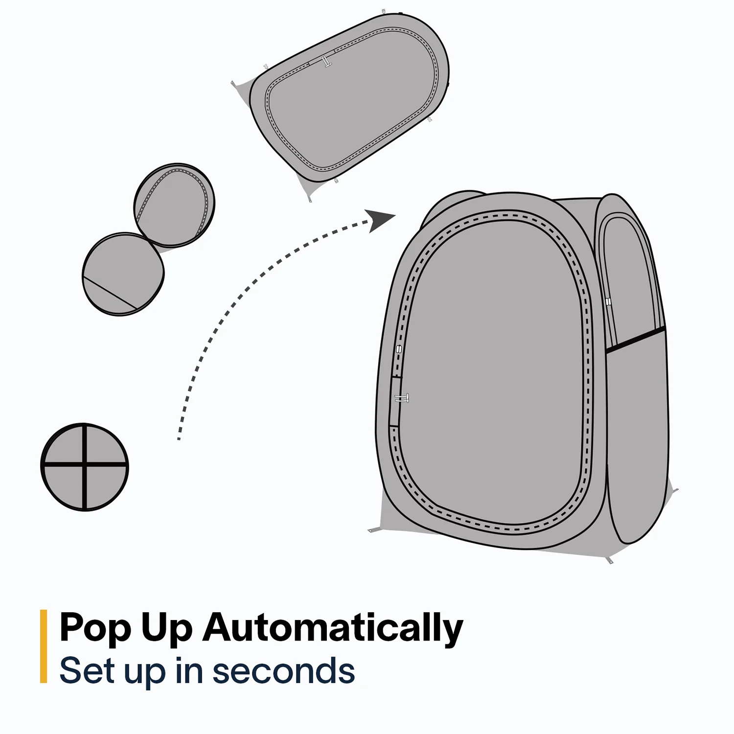 Pop-Up Weatherproof Sport Pod Tent for Camping, Fishing, and Shelter - Womvr