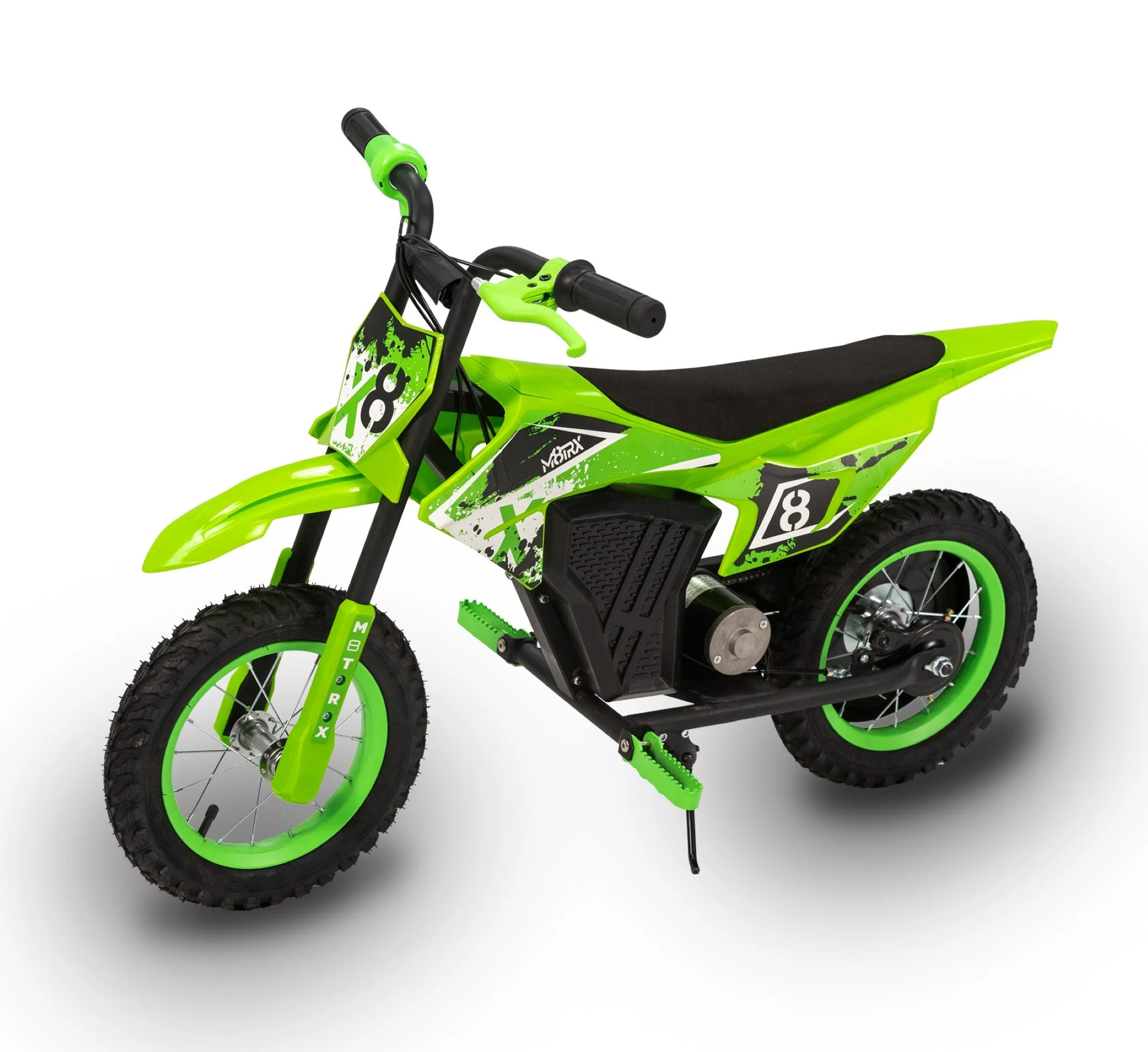 M8TRX 12V Mini Electric Child Dirt Bike, Battery Powered Toy Motorcycle, Kids Ride On, Ages 5 Years and Up, Green - Womvr