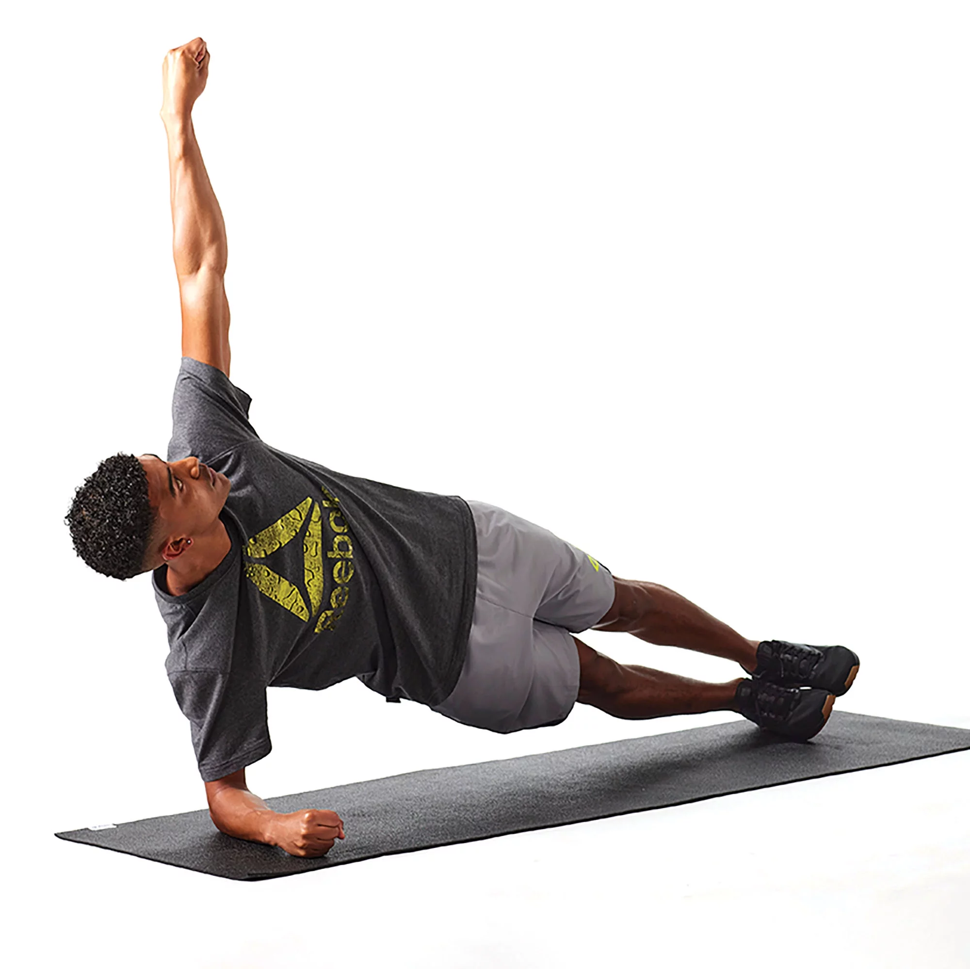 Reebok 5mm Pro HD Fitness Mat, Ultra-Dense, Black - Womvr