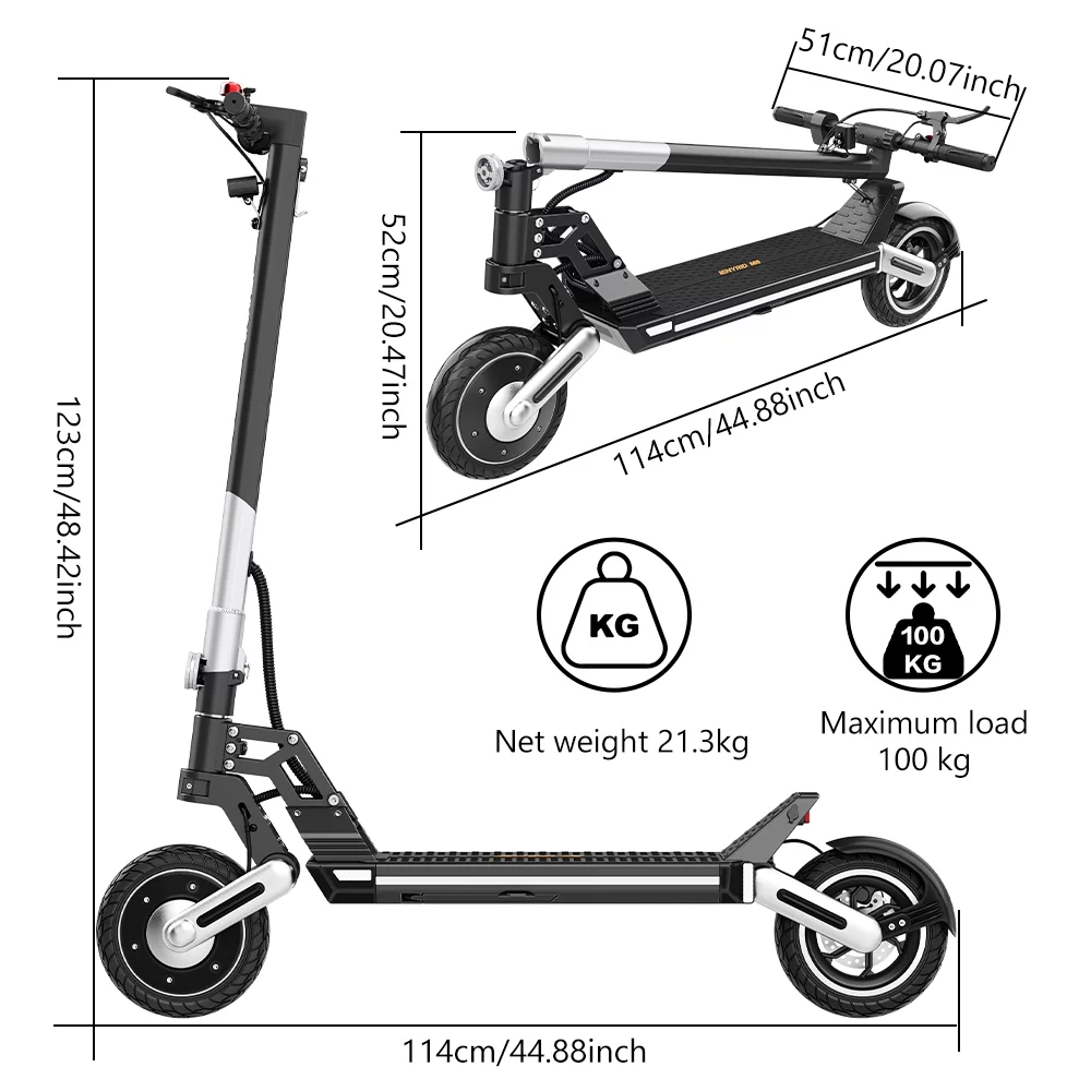 Electric Scooter 28 mph & 25 Miles 700W Kick Scooter, 10
