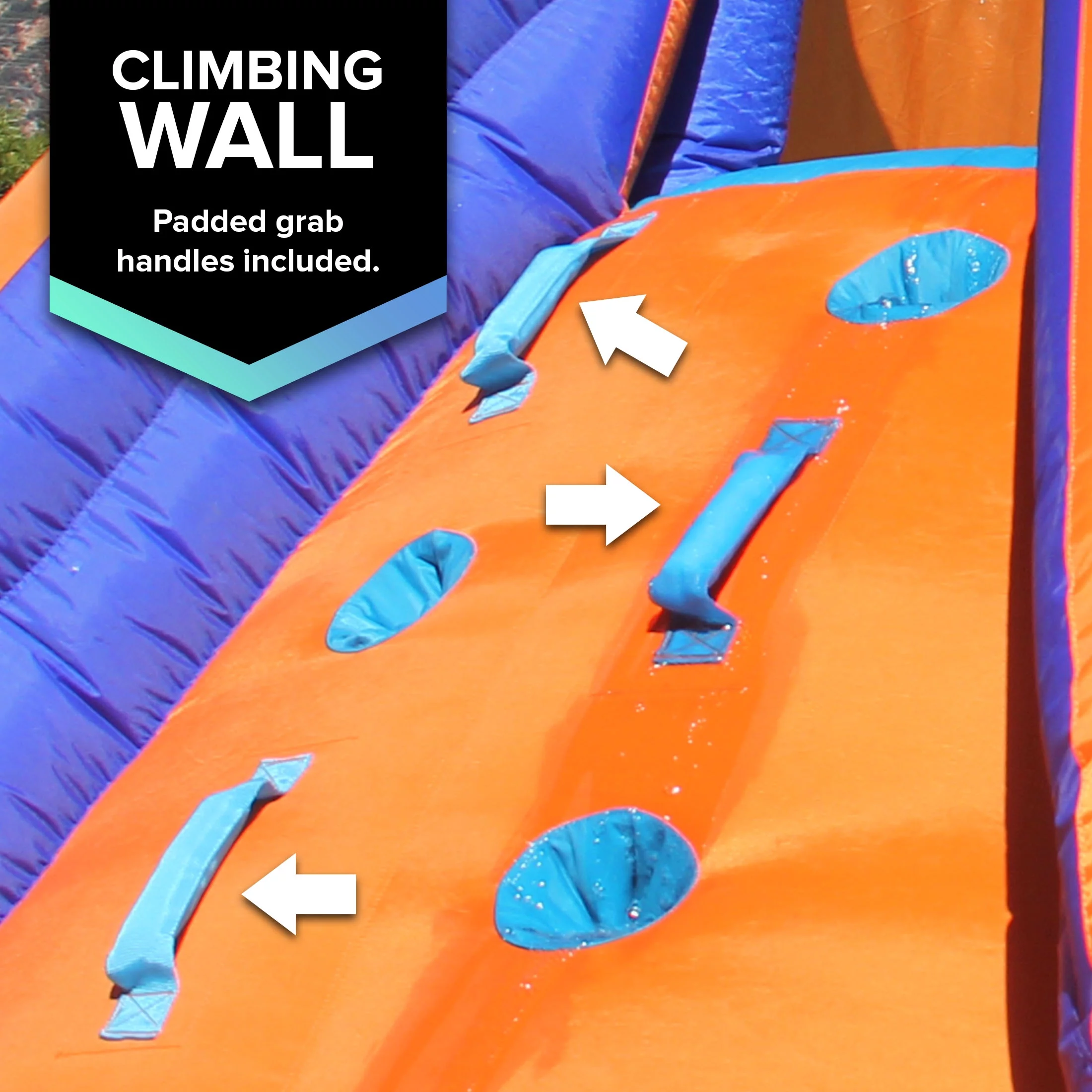 Sportspower Battle Ridge 13.8' Inflatable Water Slide with Lifetime Warranty on Heavy Duty Blower - Womvr