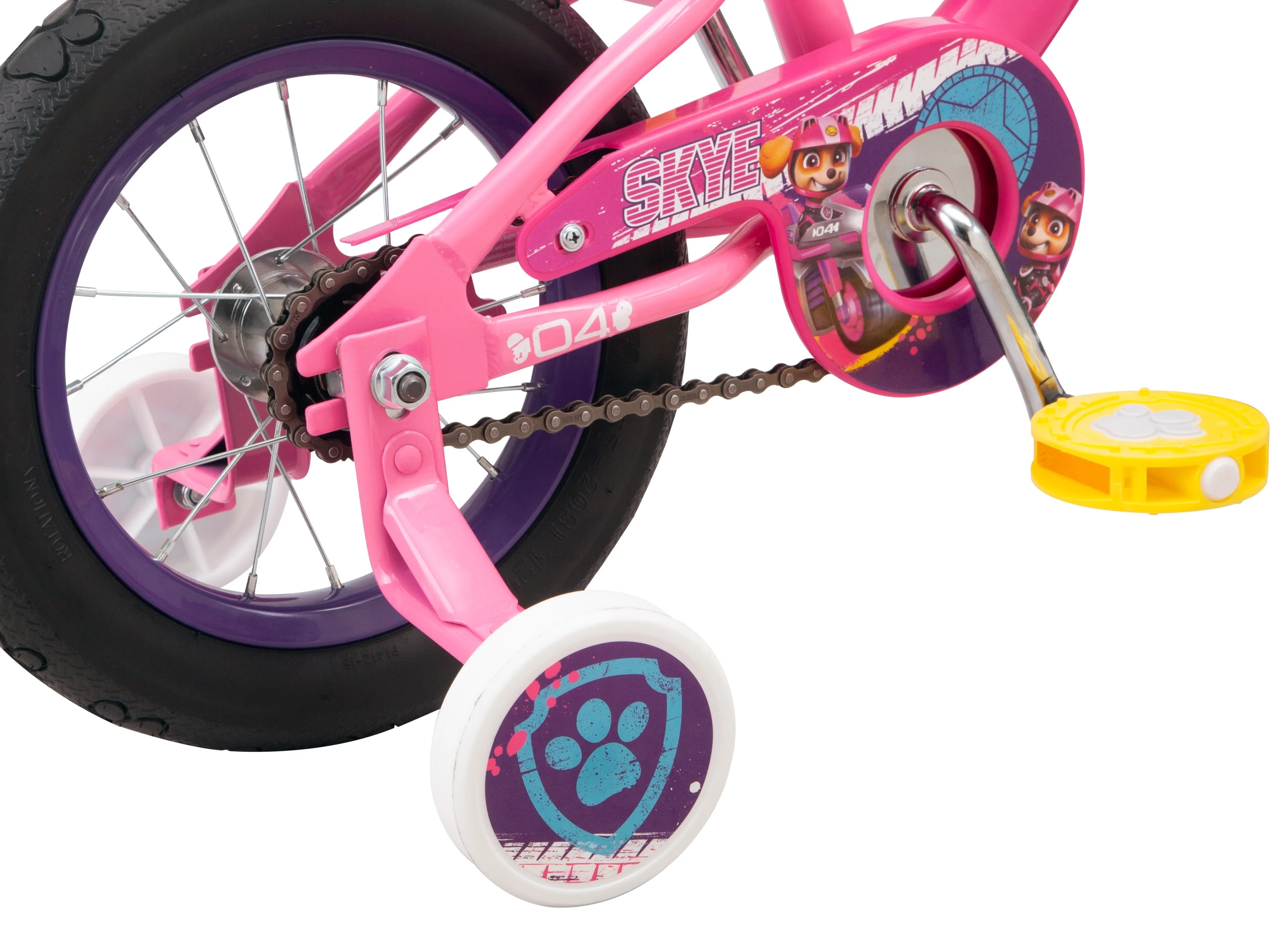 Nickelodeon Paw Patrol Skye Kids Bike for Girls, 12 inch Wheels, Ages 2-4, Magenta Pink - Womvr