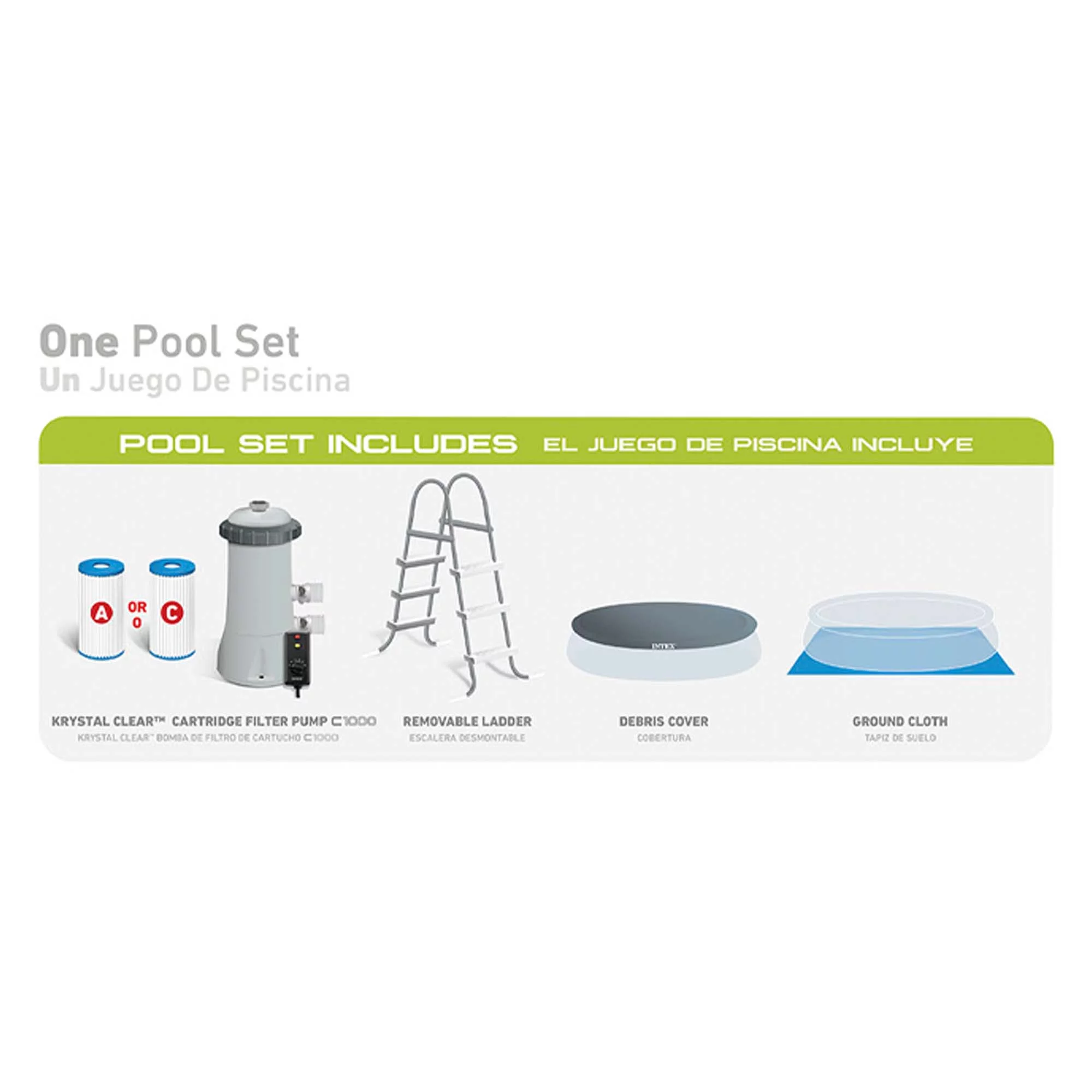 Intex 26165EH 15ft x 42in Easy Set Inflatable Above Ground Swimming Pool w/ Pump - Womvr