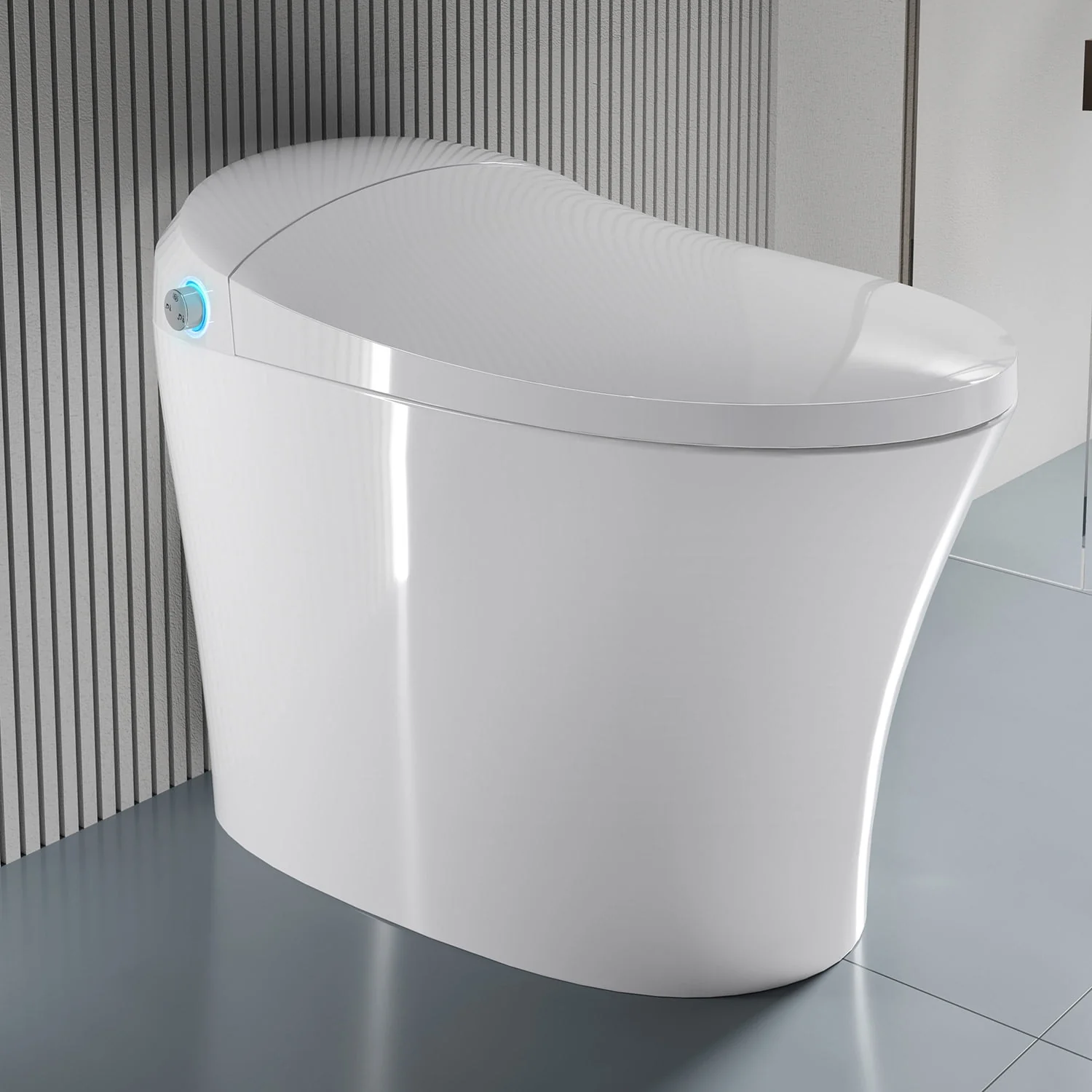 Horow Smart Toilet with Heated Seat, Automatic Power Flush Tankless,Ceramic One Piece Toilets for Bathroom - Womvr