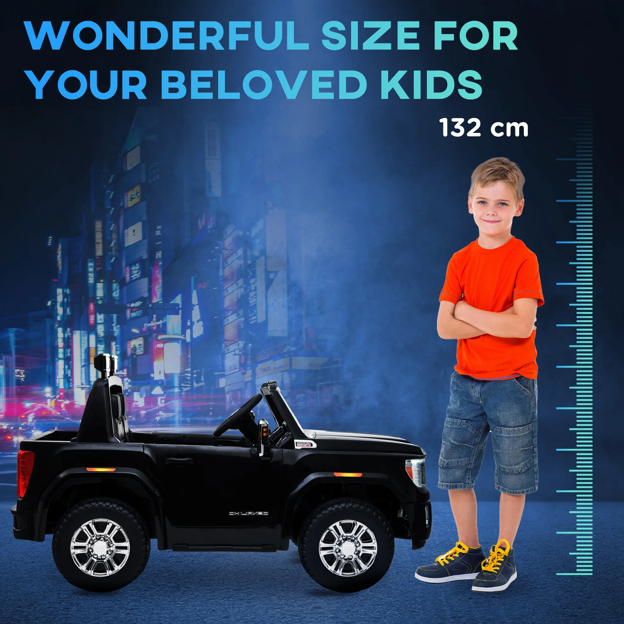 Aosom 12V Battery Kids Licensed Sierra HD Ride On Toy with Remote Control - Womvr