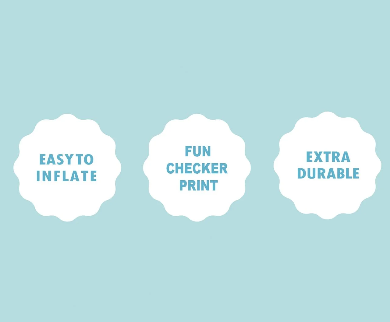 SunClub 63” Blue Soft-Sided Round 3-Ring Checker Print Inflatable Kiddie Pool, 6 & up - Womvr