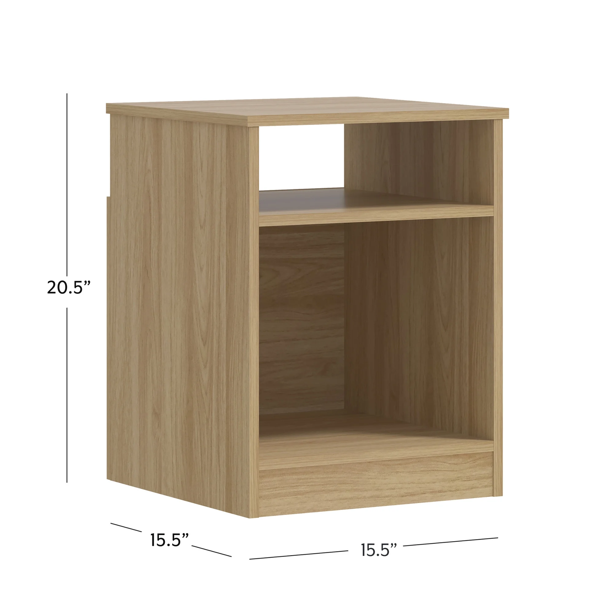 Mainstays Ardent Open Shelf Nightstand, White - Womvr