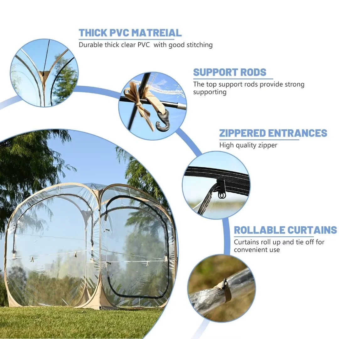 Docred Sports Tent, Weather Pop Up Shelter Bubble Tent clear tent Up to 3 People - Womvr