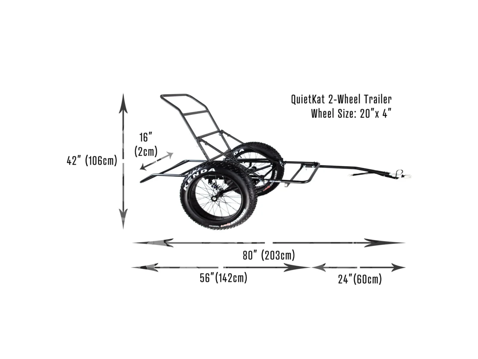 QuietKat Cargo Cart 2 Wheel, Black, FKA-15888 - Womvr