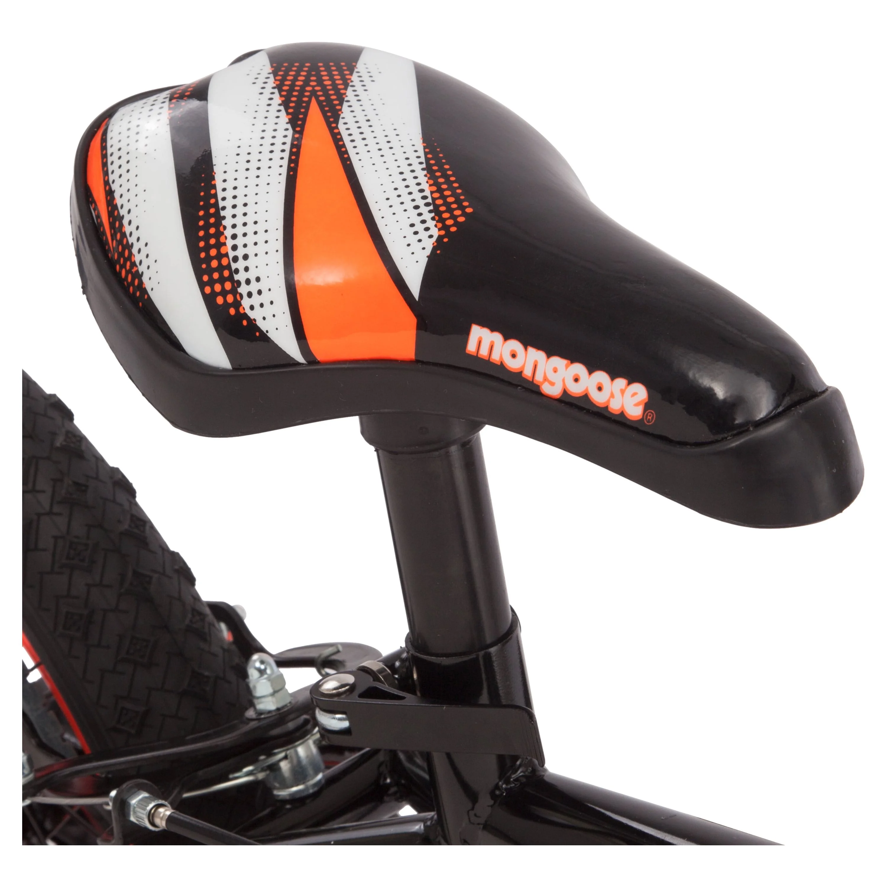 Mongoose Mutant 16 inch Kid's BMX Bike, Boys/Girls, Ages 3-5, Black & Orange - Womvr
