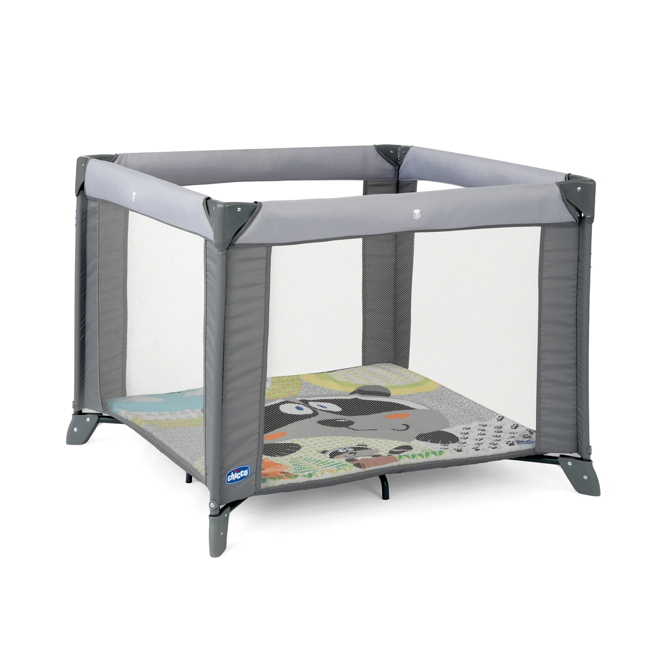 Chicco Tot Quad Portable Square Baby Playpen - Honey Bear (Grey) - Womvr