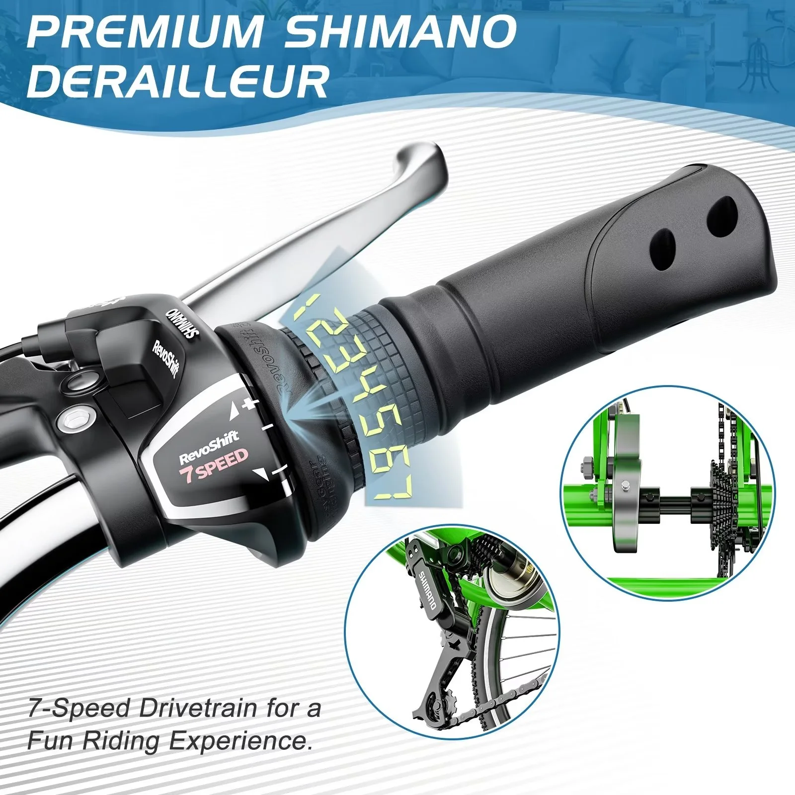 MOPHOTO 20/24/26 inch Adult Tricycle Folding 3 Wheel Cruiser Bikes 7 Speed, Portable and Foldable Trikes with Cargo Basket for Men & Women Outdoor Cycling, Purple - Womvr