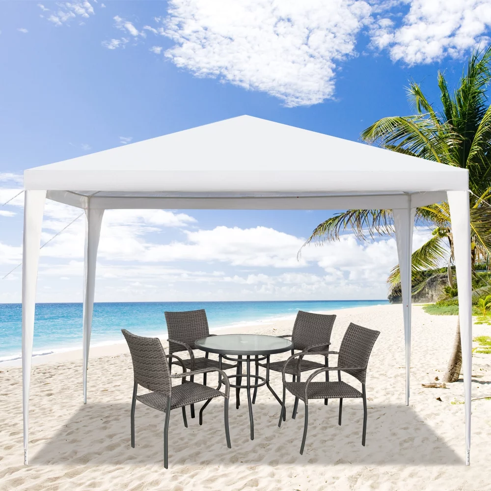 UBesGoo 10' x 10' Canopy Waterproof Party Tent Practical Outdoor Tent for Parties White - Womvr