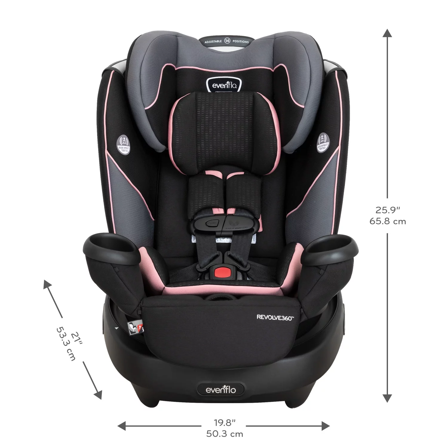 Evenflo Revolve360 Rotational All-In-One Convertible Car Seat (Amherst Gray) - Womvr
