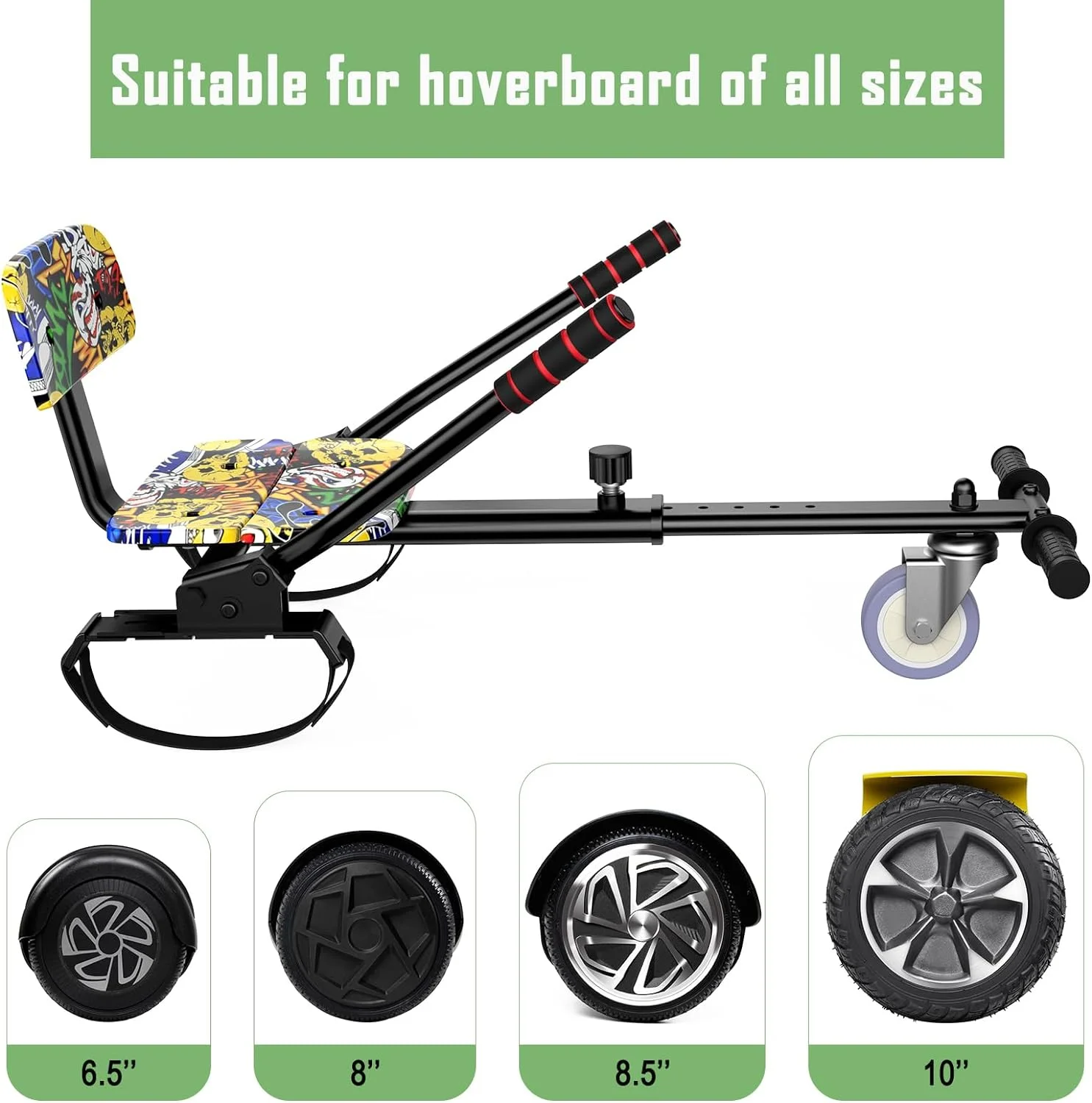 JOLEGE Hoverboard Go Kart Combo, 6.5
