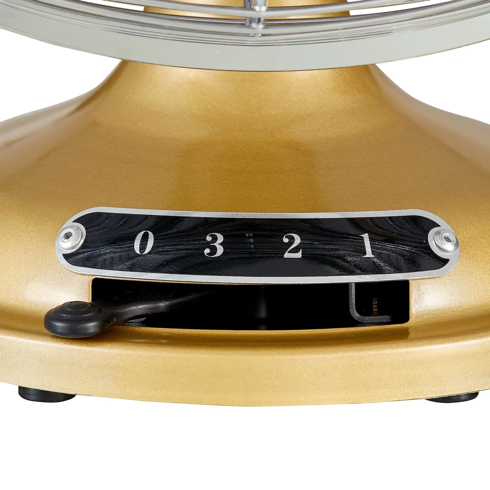 Better Homes & Gardens New 12 inch Retro 3-Speed Metal Tilted-Head Oscillation Table Fan Gold - Womvr