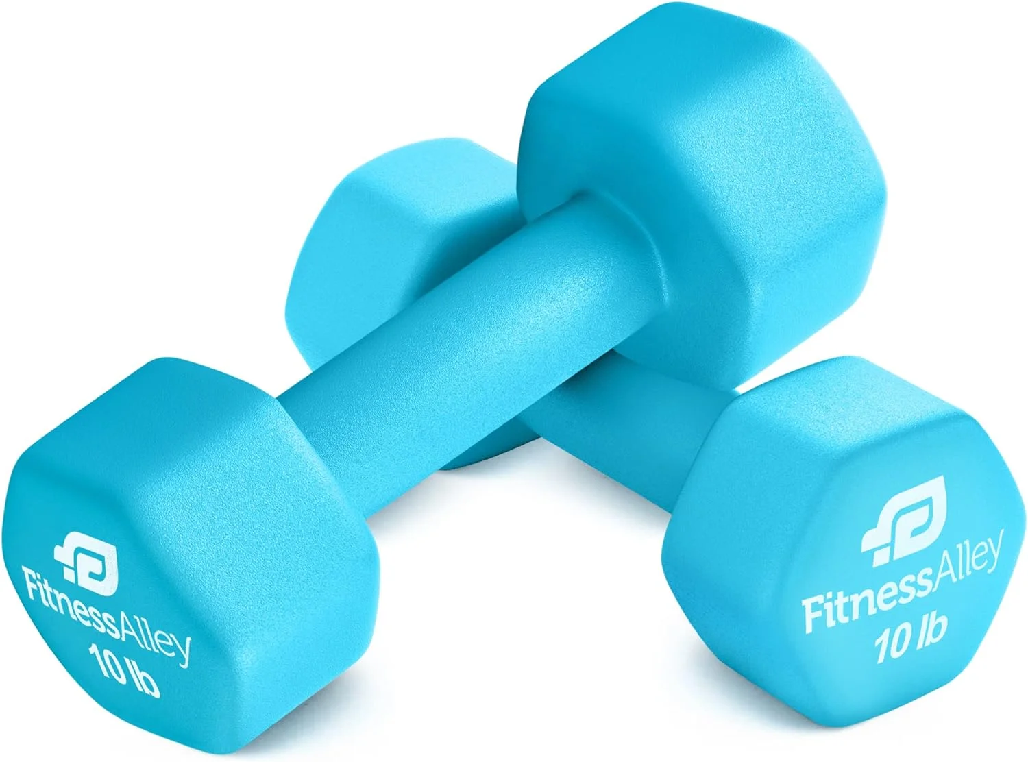 Fitness Alley Neoprene Coated Workout Dumbbells set of 2 �C Anti Roll, Non Slip with Smooth Grip Fitness & Exercise Dumbbells �C Hexagon Shaped Hand Weights (17.5 Pounds) - Womvr