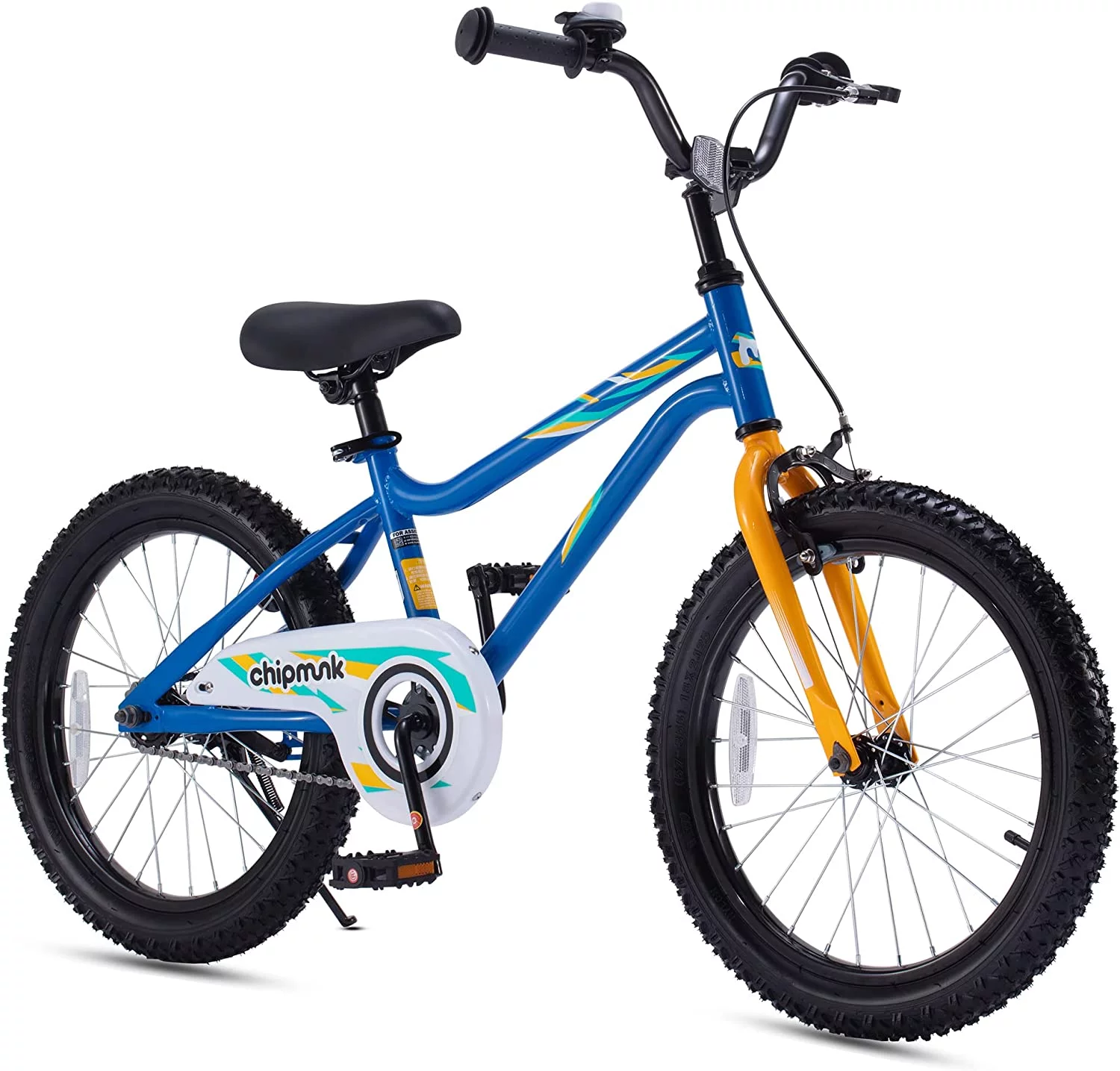 RoyalBaby Chipmunk Kids Bike Boys Girls 18 Inch Bicycle with Kickstand Blue - Womvr