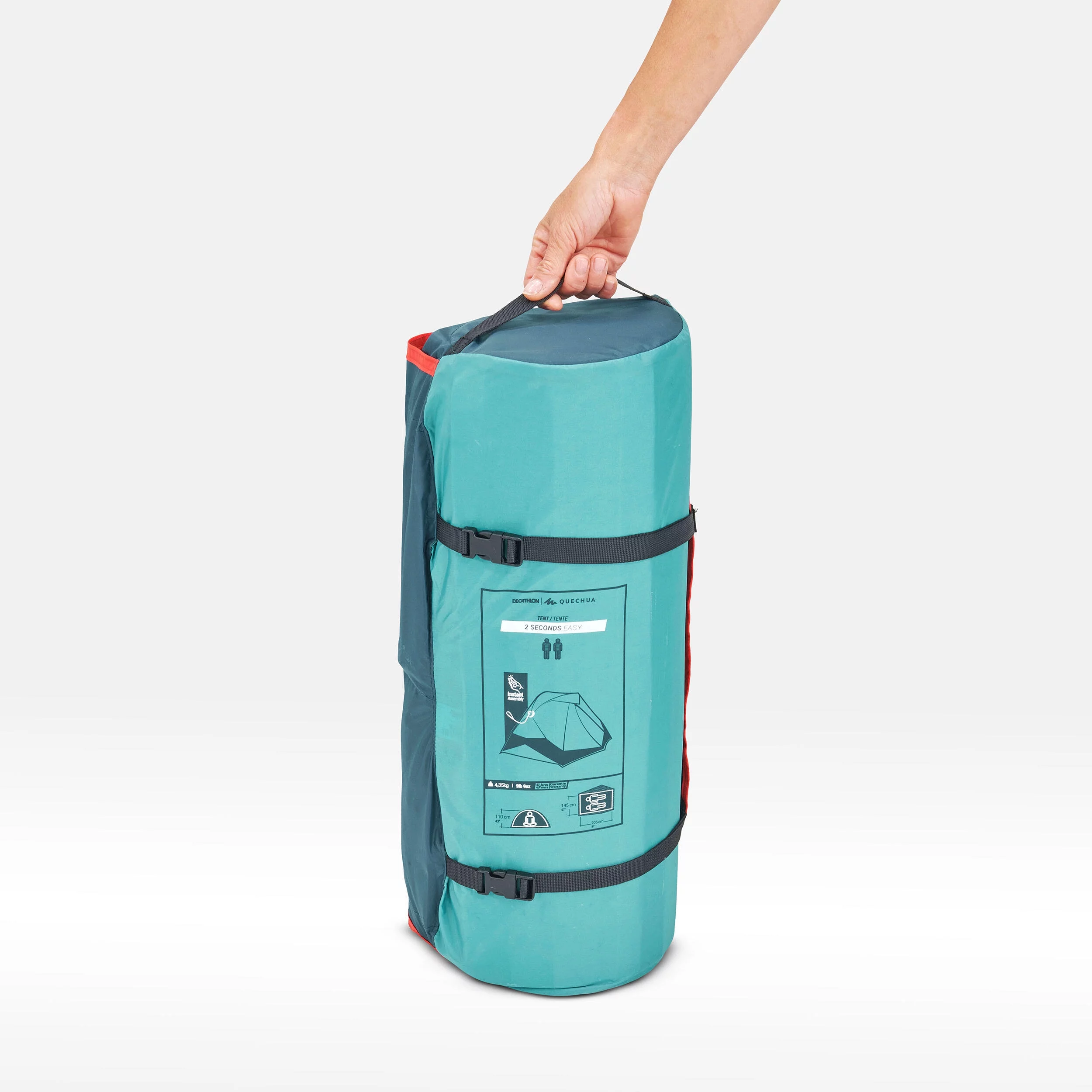 Quechua, 2 Second Easy Waterproof Pop up 43.3 inches, 2 Person Camping Tent, 9.6 lbs - Womvr