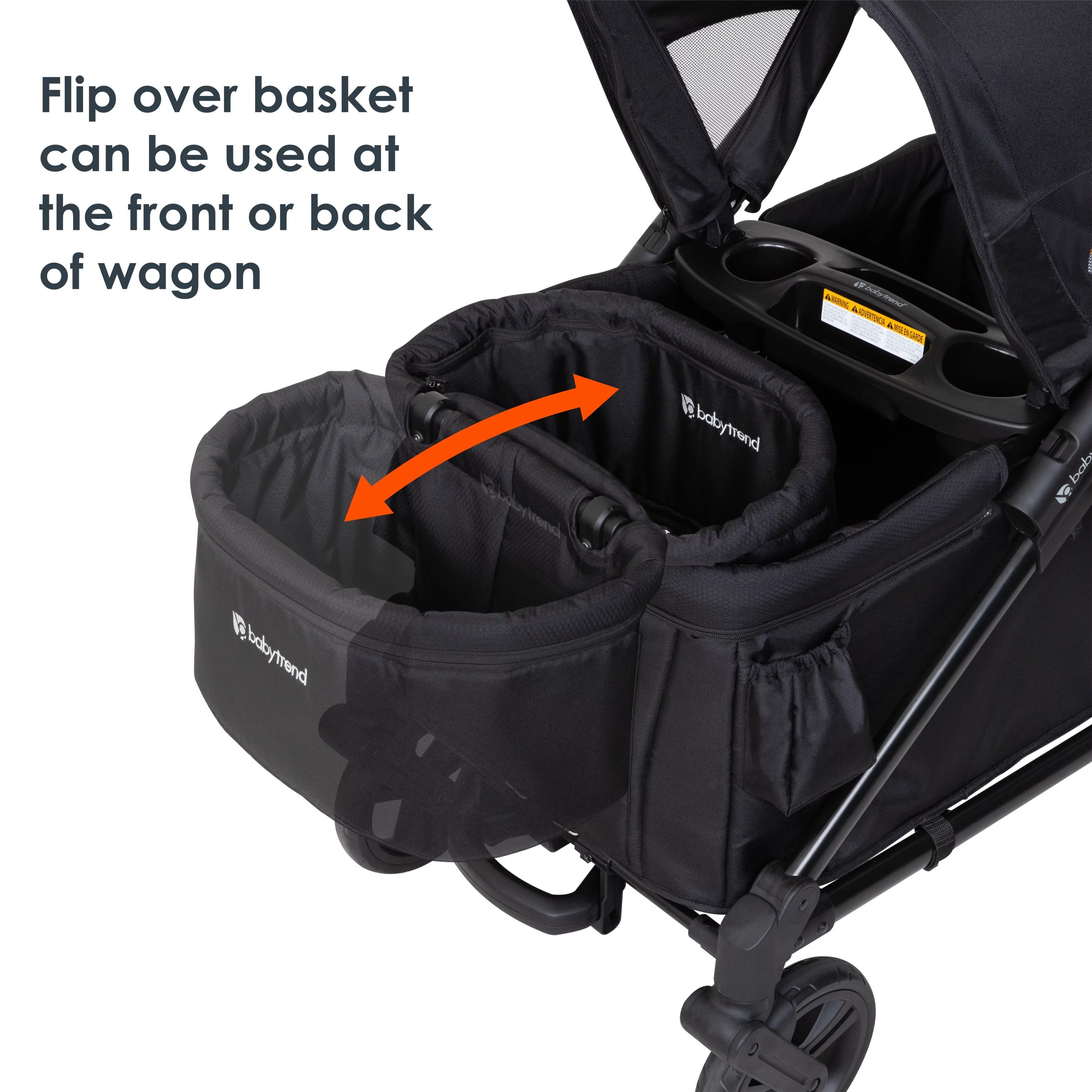 Baby Trend Expedition Plus 2-in-1 Stroller Wagon, Solid Print Black - Womvr