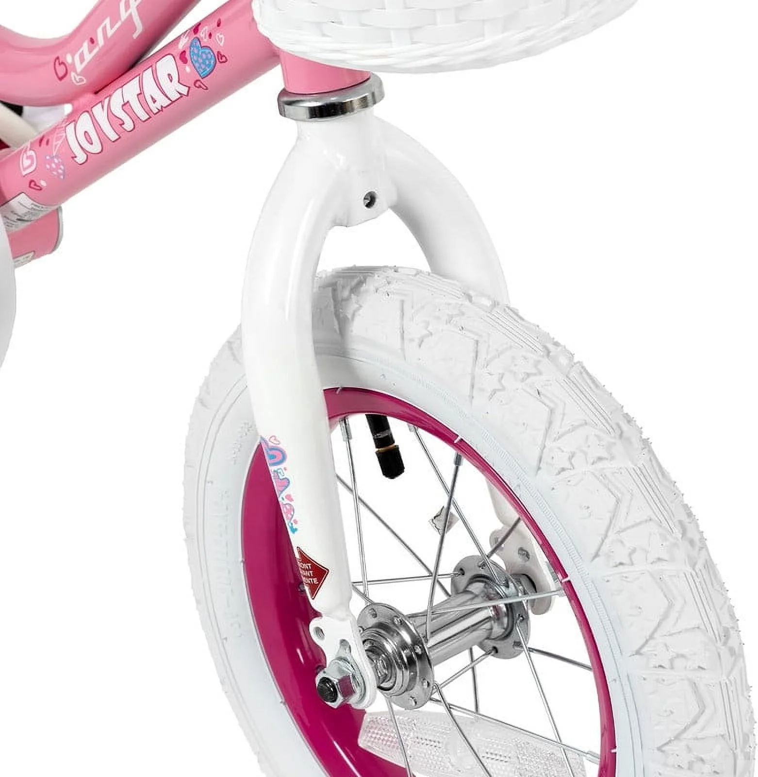 JOYSTAR Angel Girls Bike for Toddlers and Kids Ages 2-9 Years Old, 12 14 16 18 Inch Kids Bike with Training Wheels & Basket, 18 in Girl Bicycle with Handbrake & Kickstand - Womvr