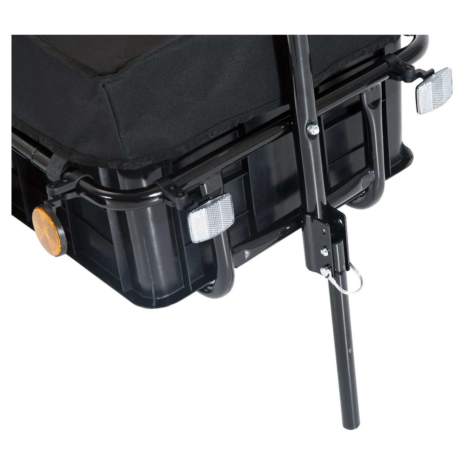 Aosom Double Wheel Internal Frame Enclosed Bicycle Cargo Trailer - Black - Womvr