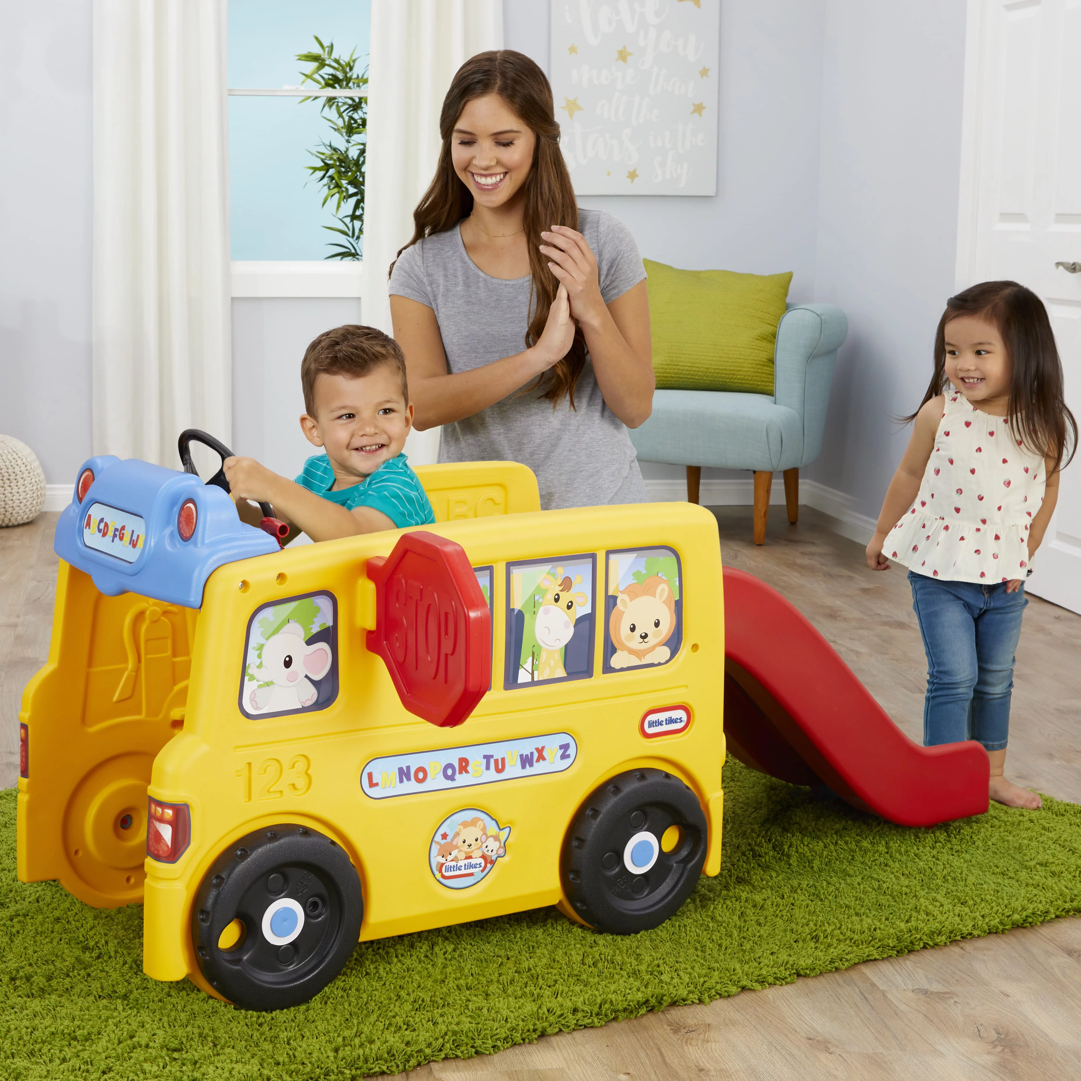 Little Tikes School Bus Climber and Slide with Interactive Dashboard - Womvr