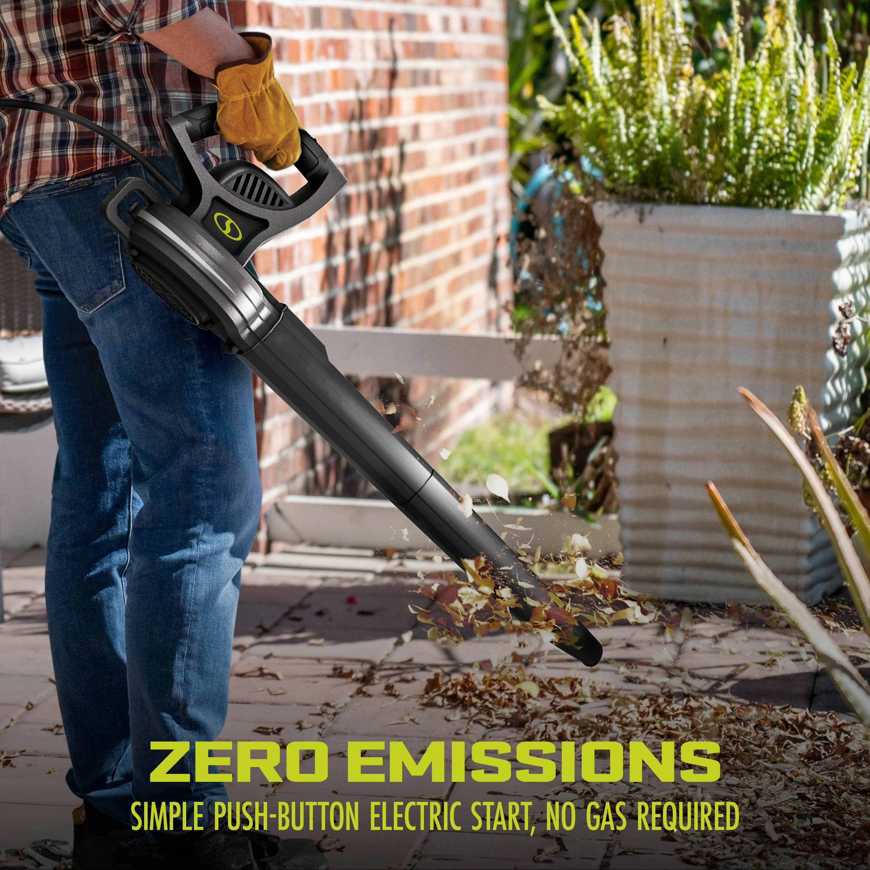 Sun Joe All-Purpose Electric Leaf Blower, 6-Amp, 155-mph, 260-CFM - Green - Womvr