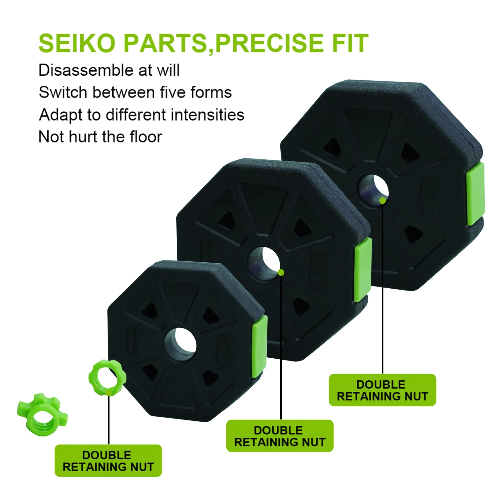 Tuekys 4-in-1 Adjustable Dumbbells Set Barbell Kettlebells Push-up-Stand 66 Pounds for Home Gym Fitness Exercises - Womvr