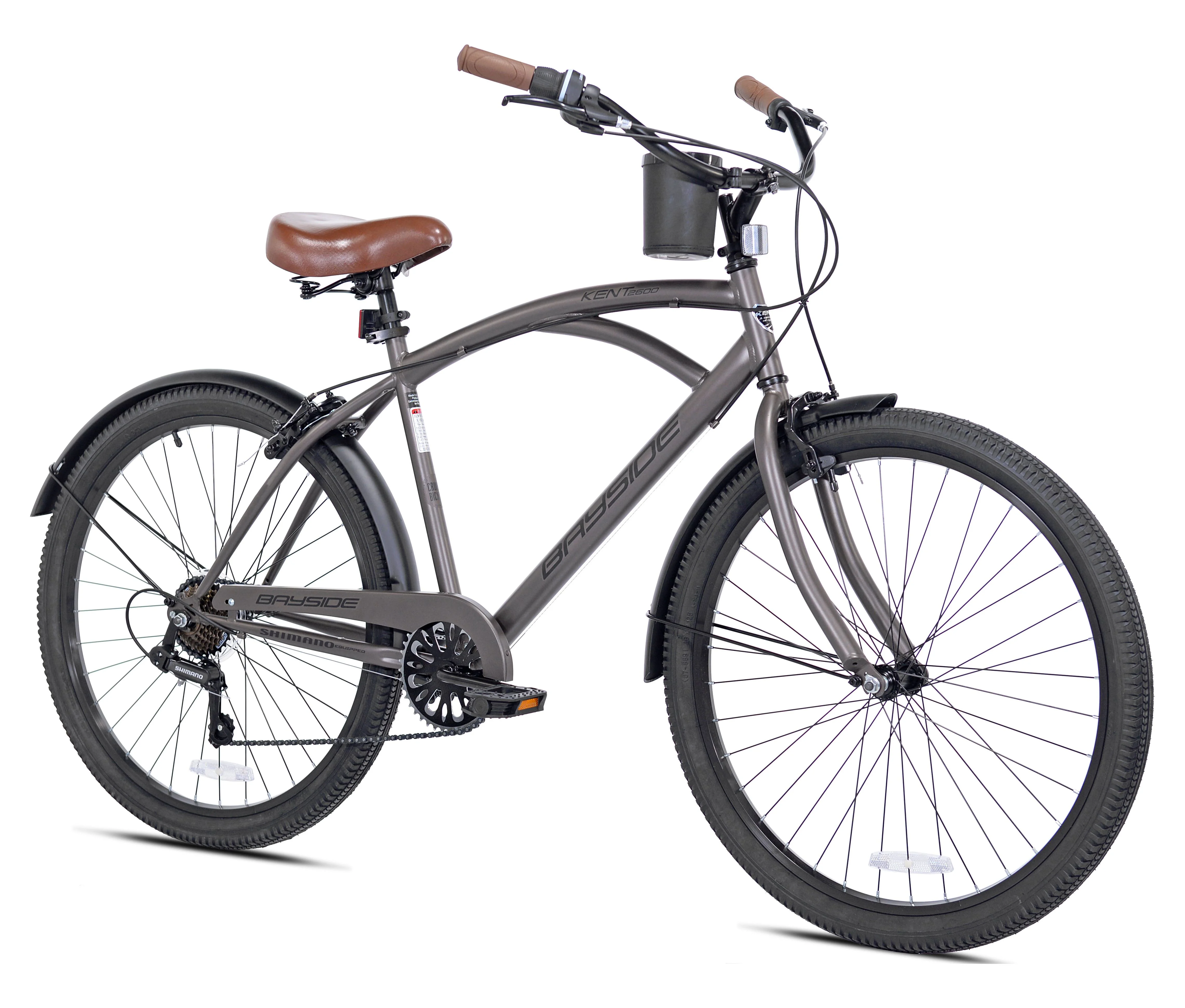 Kent 26 In. Bayside Men's Cruiser Bike, Satin Cocoa - Womvr