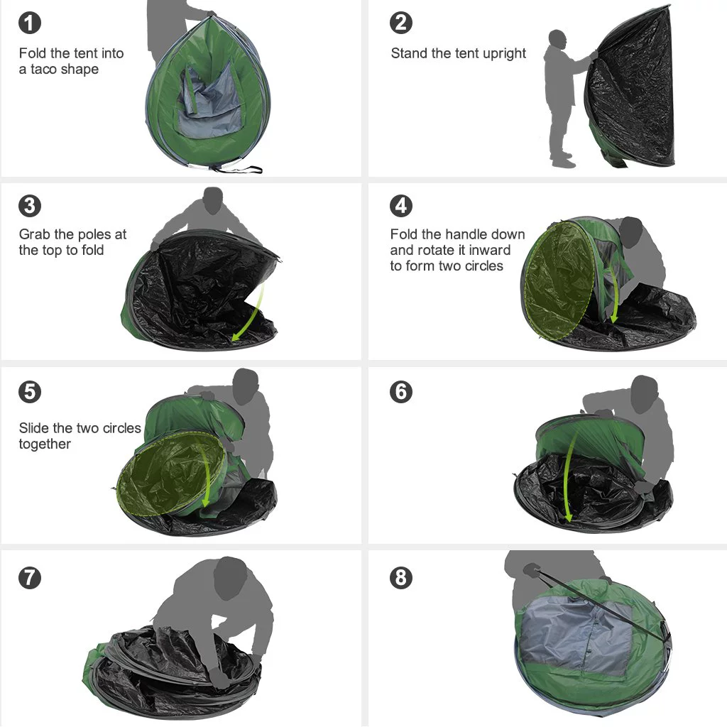 4 Person Easy Pop up Tent Waterproof Automatic Setup 2 Doors-Instant Family Tents for Camping Hiking & Traveling - Womvr