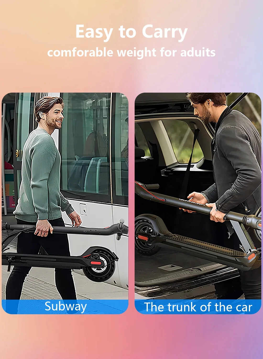 MICROGO M5 PRO Electric Scooter, 500W Motor 10.4 Ah Battery Long Range for Adults, 10