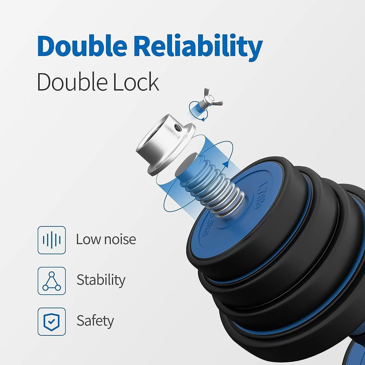 IVV Adjustable Weights Dumbbells Set of 2, 66LBS 2 in 1 Exercise & Fitness Dumbbells Barbell Set for Men Women - Womvr