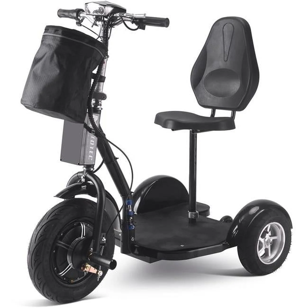 MotoTec MT-TRK-1000-Lithium-Black Electric Trike 48V 1000W Lithium Electric Scooter, Black - Womvr
