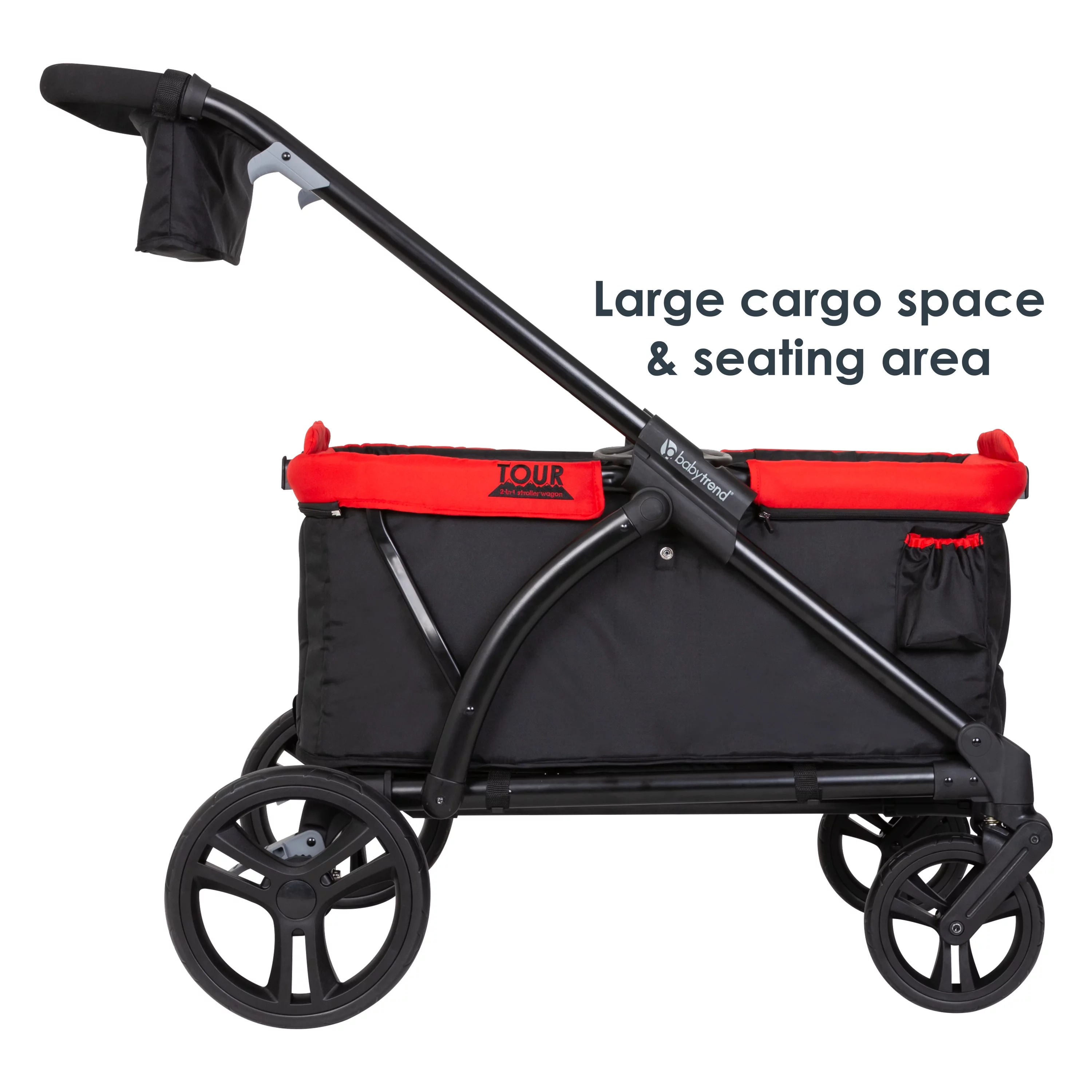 Baby Trend Tour 2-in-1 Stroller Wagon - Mars Red - Red - Womvr