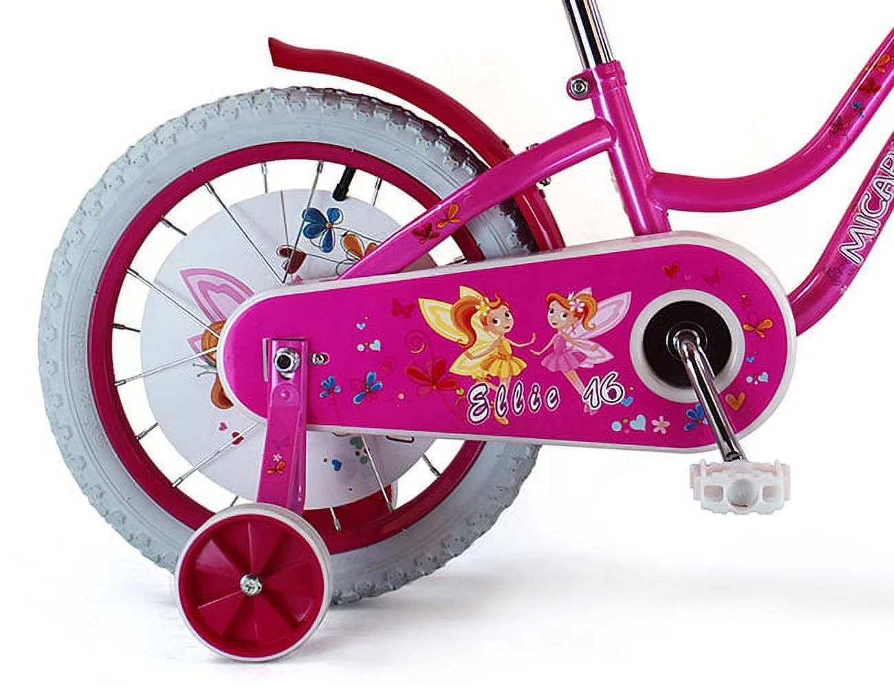 Micargi ELLIE-G-16-Pack-HPK 16 In. Girls Bicycle, Pink & Hot Pink - Womvr