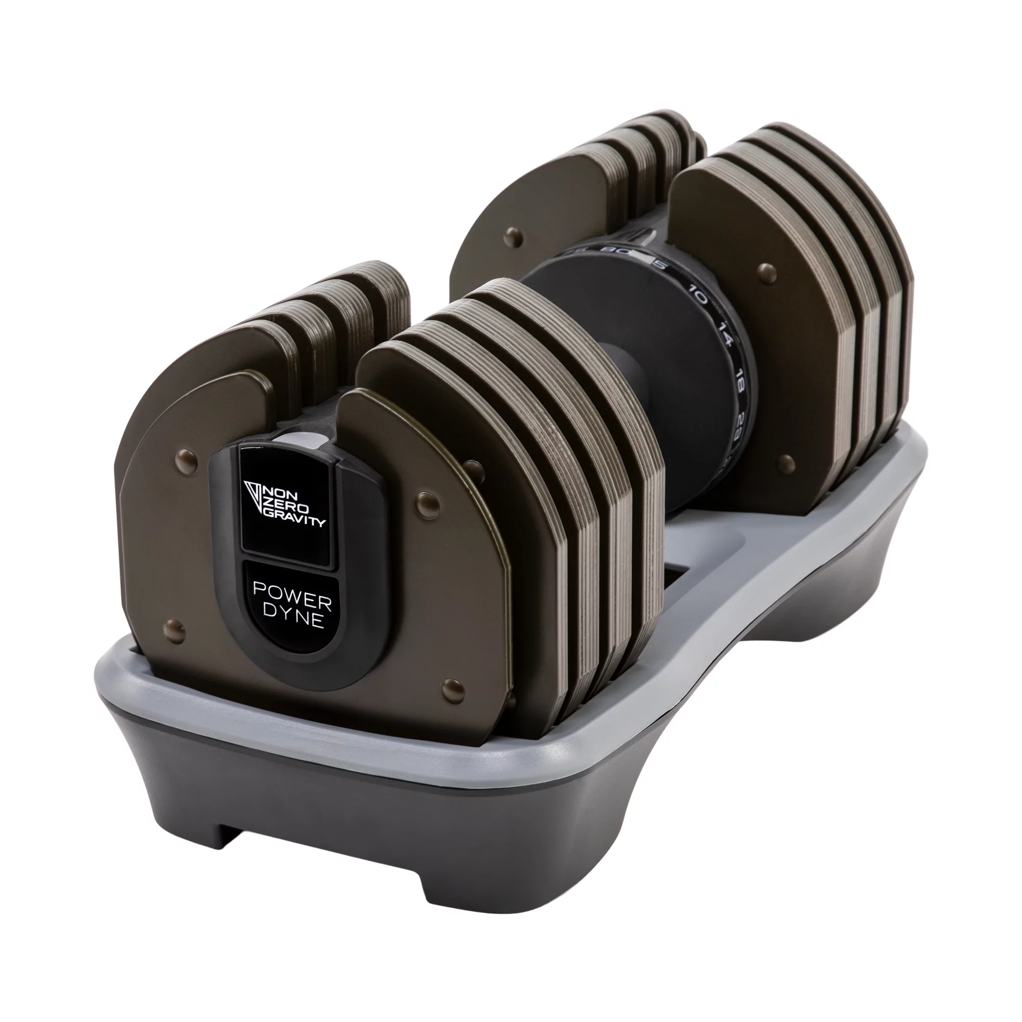 NZG PowerDyne 80lbs Adjustable Dumbbell Weight Set (Coal) - Womvr