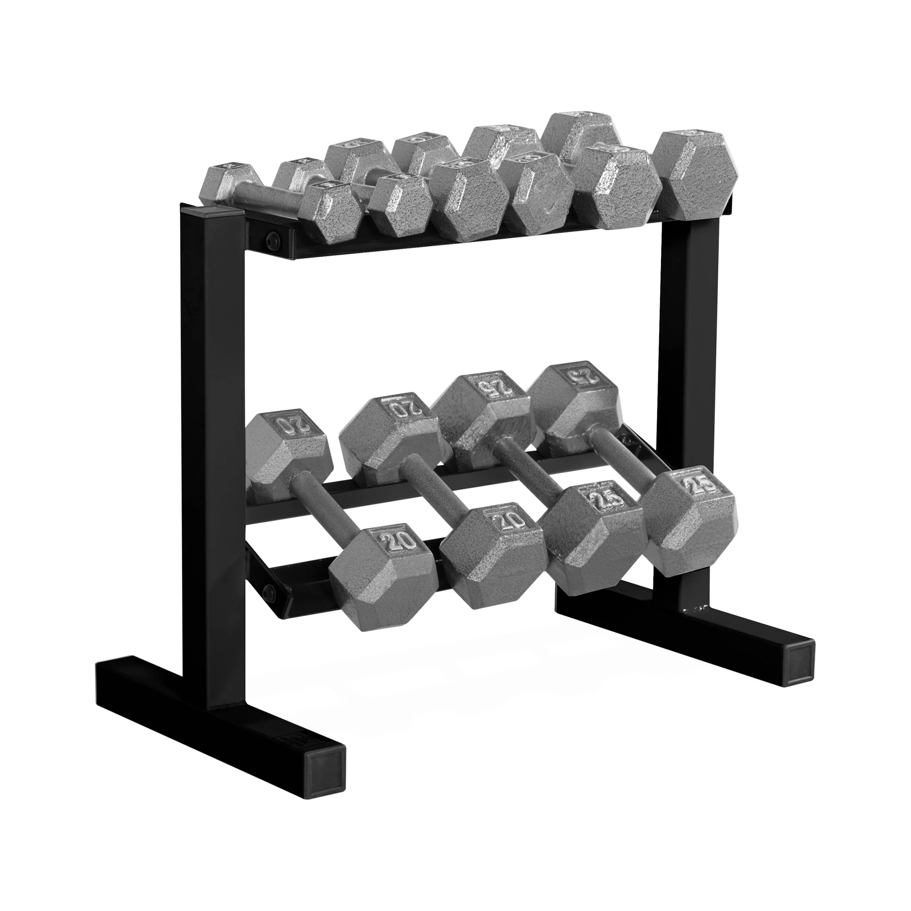 Fuel Pureformance by CAP 24 in. Two-Tier Dumbbell Rack, Black - Womvr