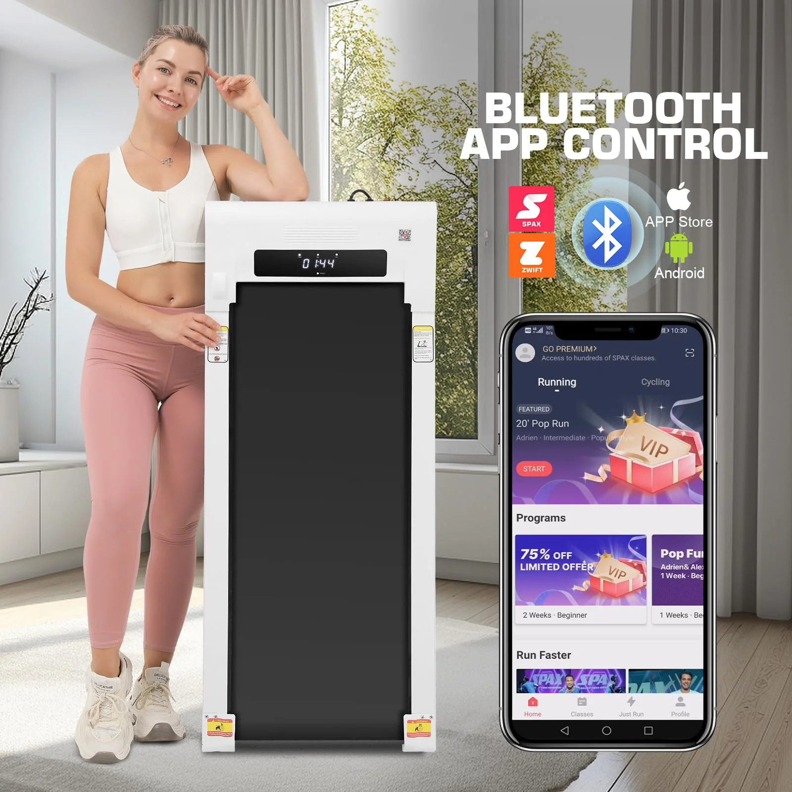 ANCHEER Walking Pad Under Desk Treadmill, 2.5HP Treadmill with Remote Control, 2 in 1 Treadmills for Home Office with Quiete, Max 250lbs Weight Capacity & Installation-Free - Womvr