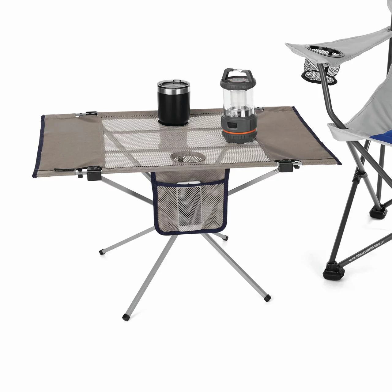Ozark Trail Portable High-Tension Travel Table, Open Size 20.5 in x 31.5 in x 18.1 in - Womvr